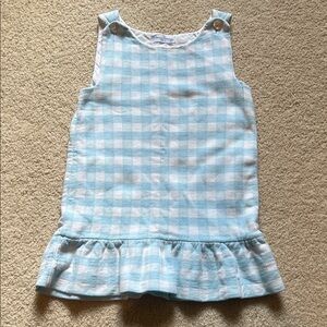 Florence Eiseman Light Blue and White Checkered Knit Dress or Tunic